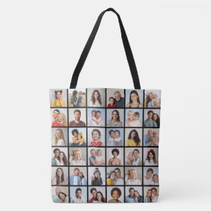 Create Your Own 36 Photo Collage Tote Bag