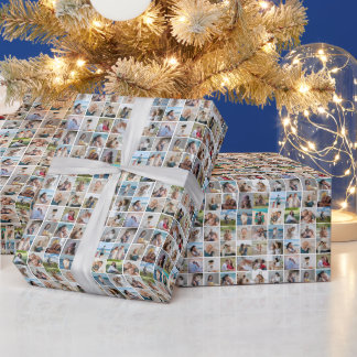 Create Your Own 36 Photo Collage  Wrapping Paper