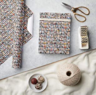 Create Your Own 36 Photo Collage Wrapping Paper