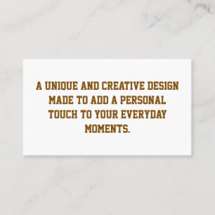Create Your Own 3.5" x 2.0" Matte Business Card