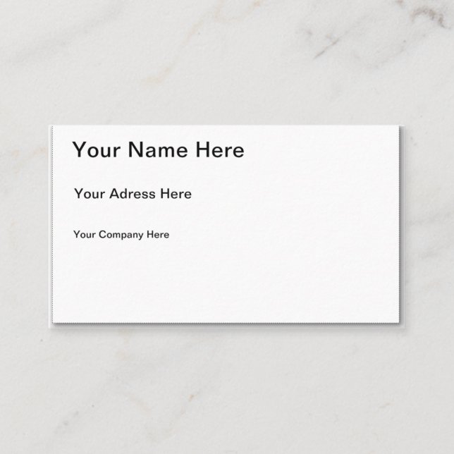 American, 8.9 cm x 5.1 cm Business Card (Front)