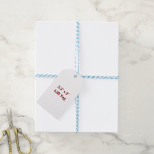 Create Your Own 3.5" x 2" Blue and White Twine Gift Tags