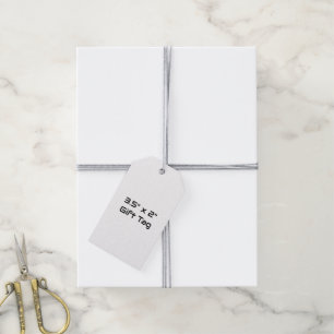 Create Your Own 3.5" x 2" Grey Twine Gift Tags
