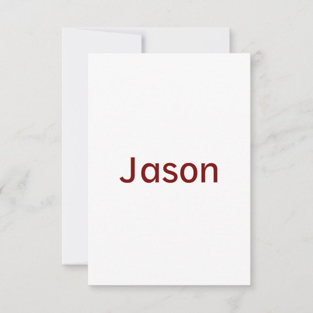 Create Your Own 3.5" x 5" Flat Save The Date Card	 (Front)
