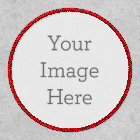 Create Your Own 3" Circle White Iron-On Patch