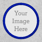 Create Your Own 3" Circle White Iron-On Patch