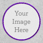 Create Your Own 3" Circle White Iron-On Patch