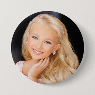 Create your own 3 inch fan pageant button! 7.5 cm round badge