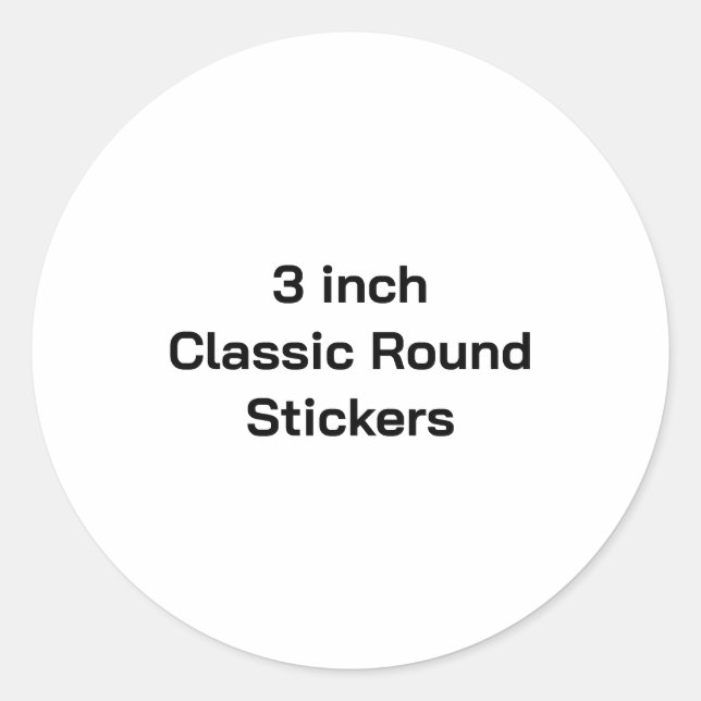 Create Your Own 3 inch Matte  Classic Round Sticker (Front)