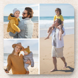 Create Your Own 3 Photo Collage Coaster