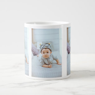 Create Your Own 3 Photo Collage Custom Large Coffee Mug