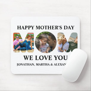 Create your own 3 photo collage Happy Mothers day Mouse Pad