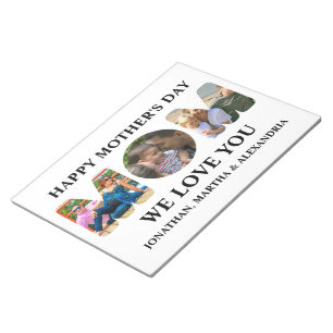 Create your own 3 photo collage Happy Mothers day Notepad