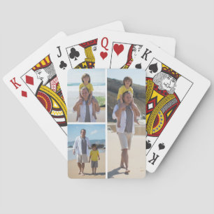 Create Your Own 3 Photo Collage Playing Cards