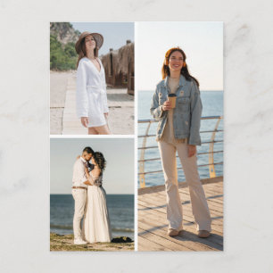 Create Your Own 3 Photo Collage Postcard