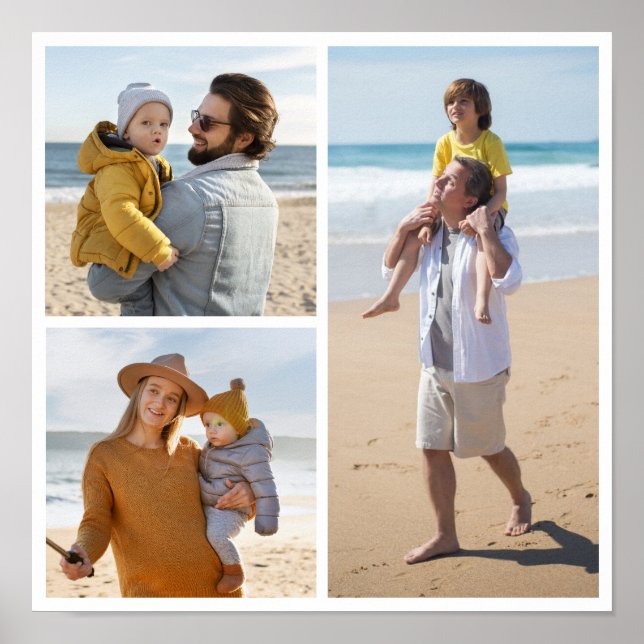 Create Your Own 3 Photo Collage  Poster (Front)
