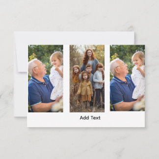 Create Your Own 3 Photo Collage Thank You Card