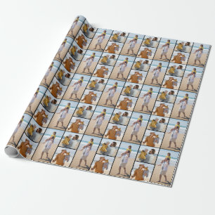 Create Your Own 3 Photo Collage Wrapping Paper