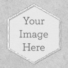 Create Your Own 3" x 3.4" White Hexagon Iron-On