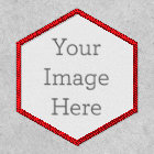 Create Your Own 3" x 3.4" White Hexagon Iron-On