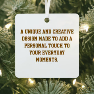 Create Your Own 3” x 3” Aluminium Square Ornament