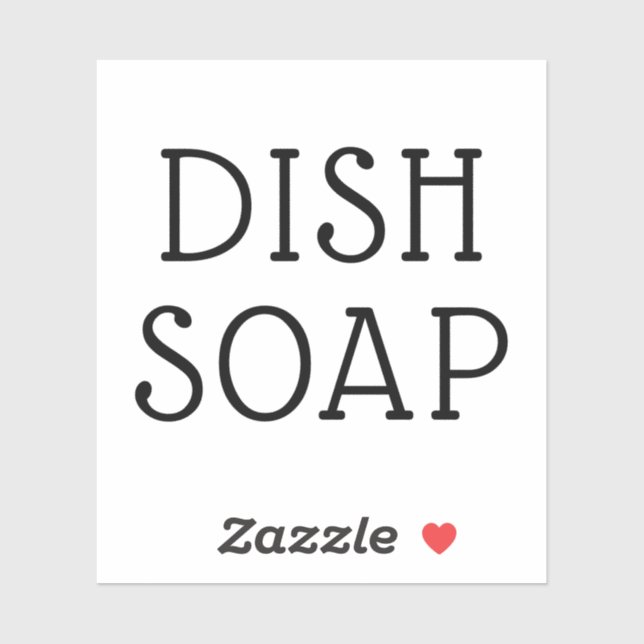 Create Your Own 3X3 Dish Soap Label (Sheet)