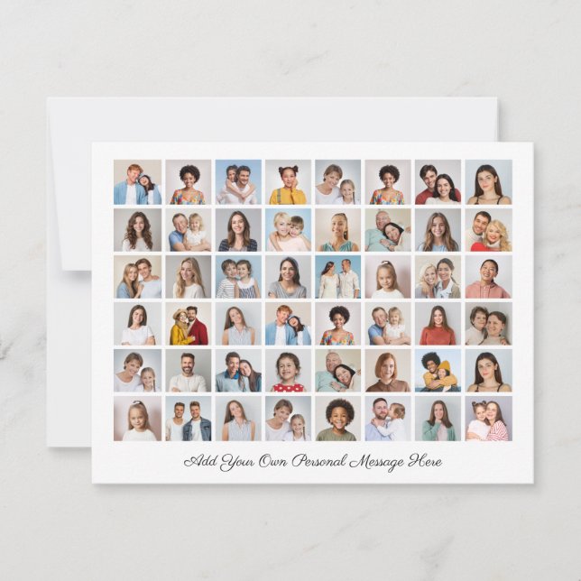 Create Your Own 48 Photo Collage Add Greeting Card (Front)