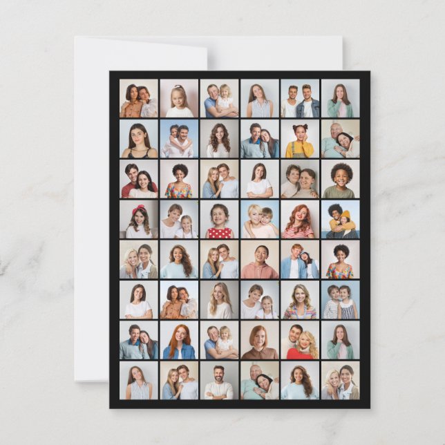 Create Your Own 48 Photo Collage Card (Front)