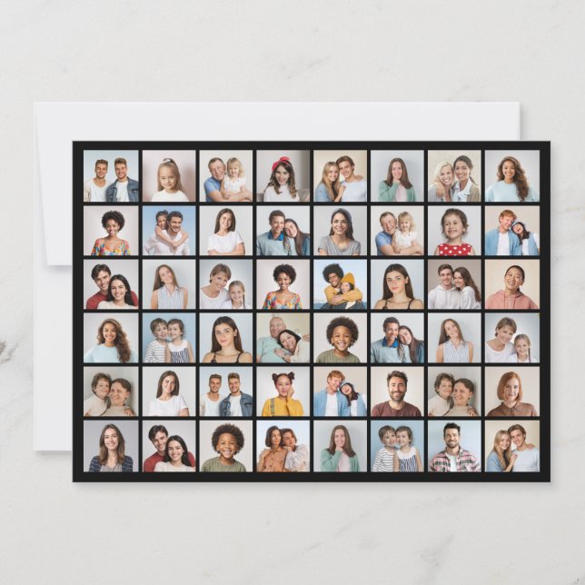 Create Your Own 48 Photo Collage  Card (Front)