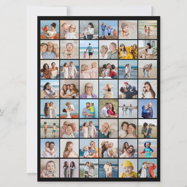 Create Your Own 48 Photo Collage Card (Front)