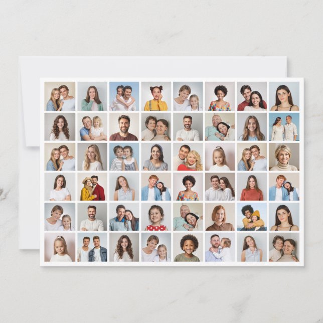 Create Your Own 48 Photo Collage  Card (Front)