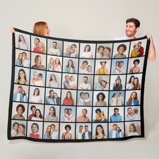 Create Your Own 48 Photo Collage  Fleece Blanket (In Situ)