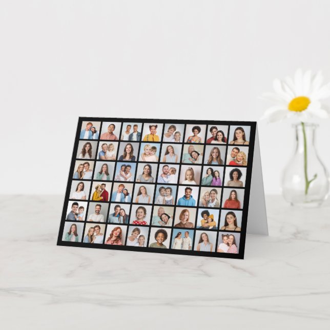 Create Your Own 48 Photo Collage Greeting Card (Small Plant)