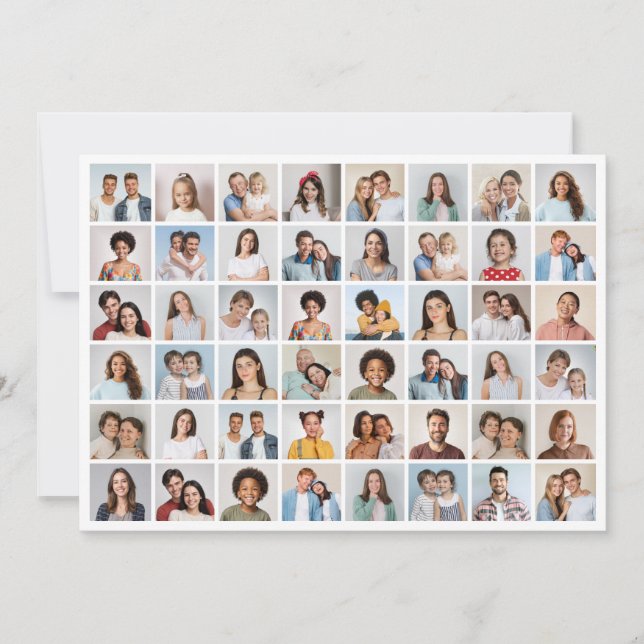 Create Your Own 48 Photo Collage Greeting Card (Front)