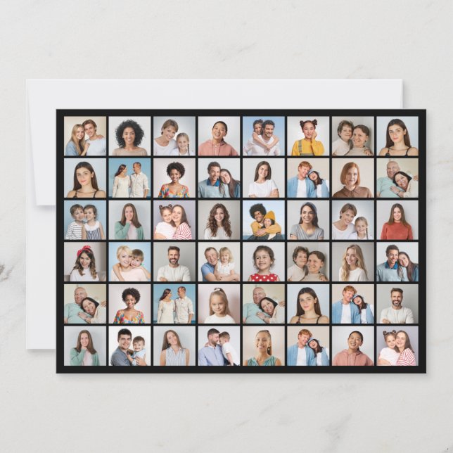 Create Your Own 48 Photo Collage Greeting Card (Front)