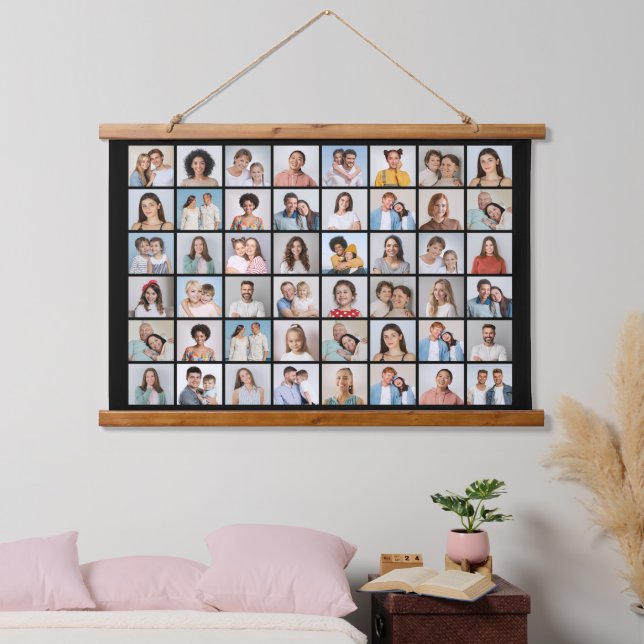 Create Your Own 48 Photo Collage Hanging Tapestry (Bedroom)