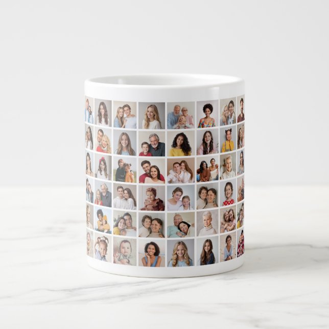 Create Your Own 48 Photo Collage Large Coffee Mug (Front)
