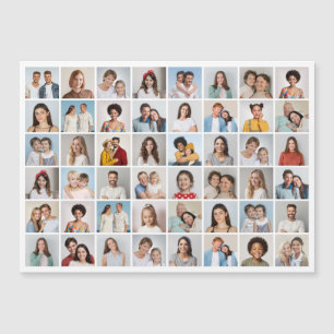 Create Your Own 48 Photo Collage Magnetic Card