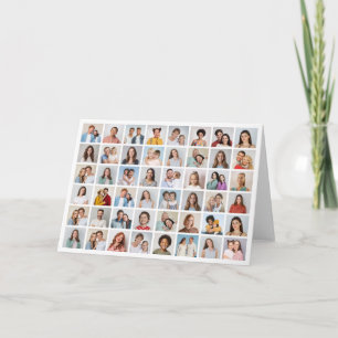 Create Your Own 48 Photo Collage Note Card