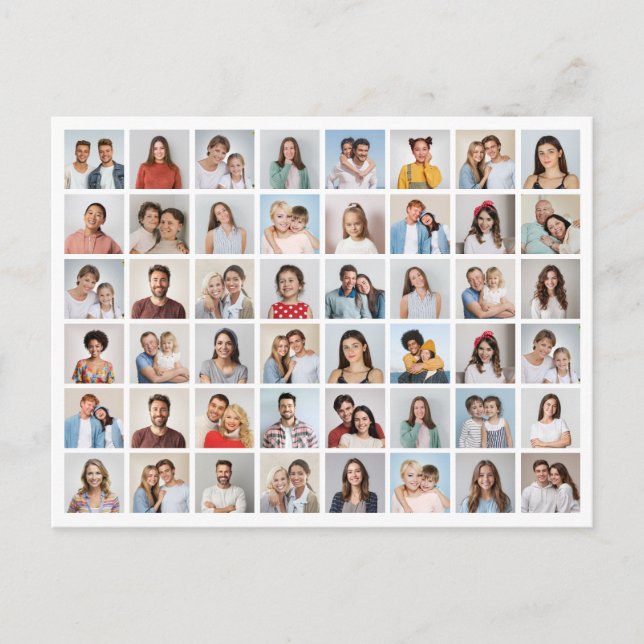 Create Your Own 48 Photo Collage  Postcard (Front)