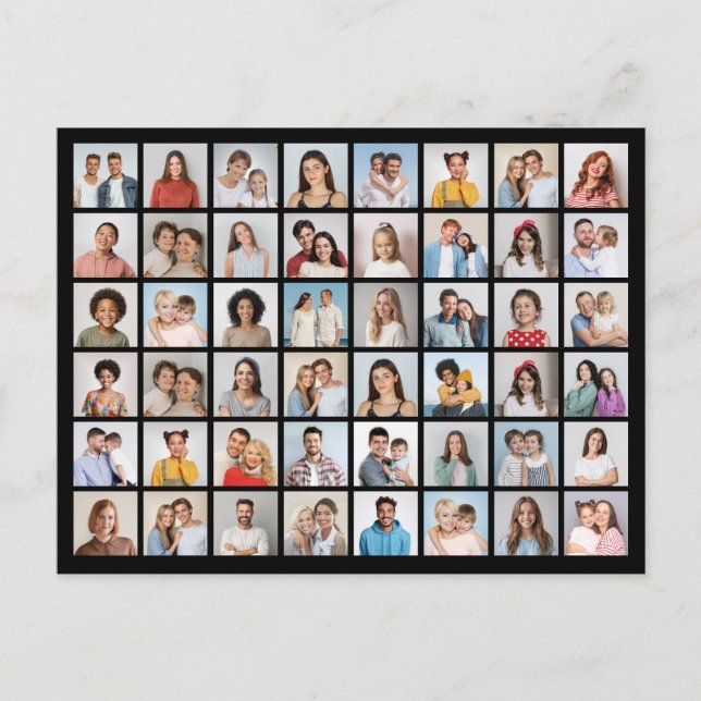 Create Your Own 48 Photo Collage  Postcard (Front)