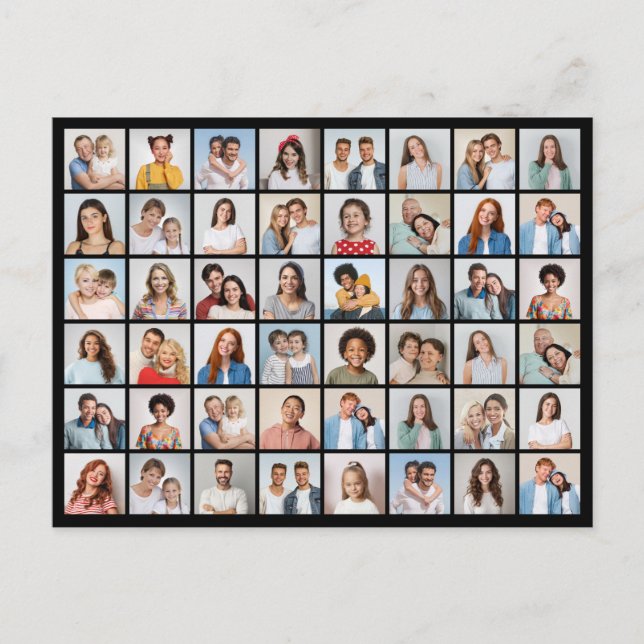 Create Your Own 48 Photo Collage Postcard (Front)