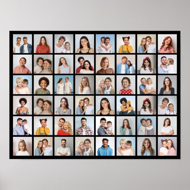 Create Your Own 48 Photo Collage Poster (Front)