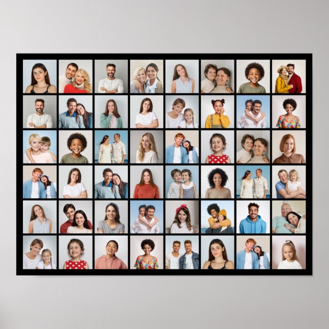 Create Your Own 48 Photo Collage Poster (Front)