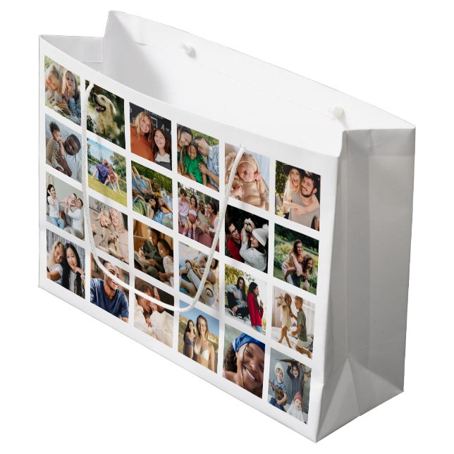 Create Your Own 48 Square Photo Large Gift Bag (Front Angled)