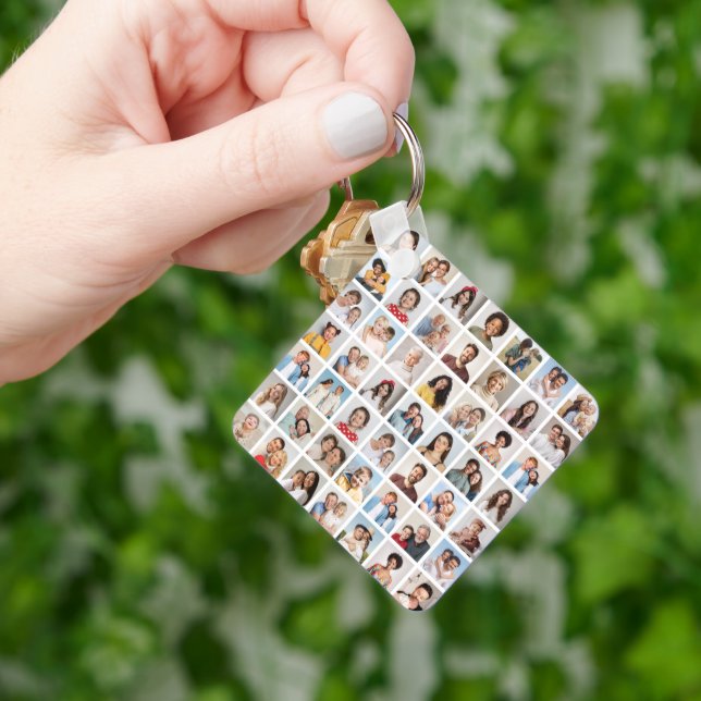 Create Your Own 49 Photo Collage Key Ring (Hand)