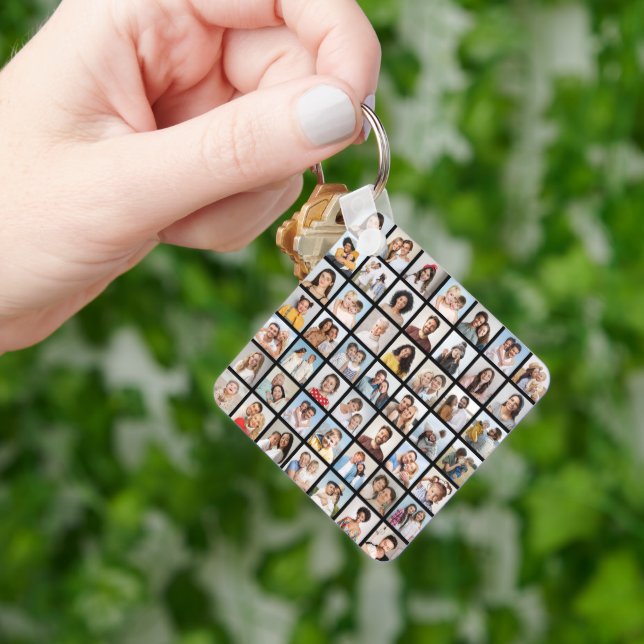 Create Your Own 49 Photo Collage Key Ring (Hand)