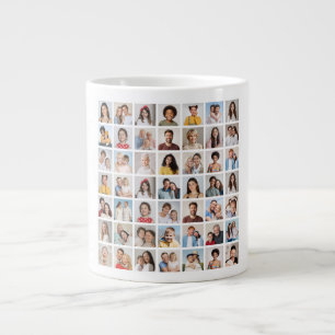 Create Your Own 49 Photo Collage Large Coffee Mug