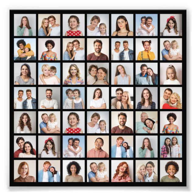 Create Your Own 49 Photo Collage Photo Enlargement Print (Front)