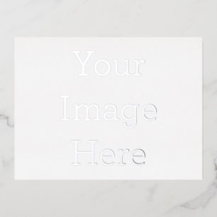 Create Your Own 4.25"x5.6" Silver Foil Invitation